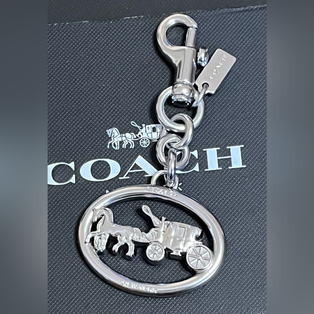Coach Horse And Carriage Bag Charm Silver